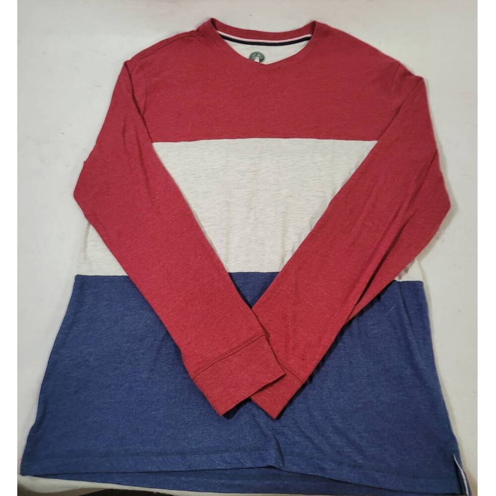 Weatherproof Shirt Cotton Long Sleeve RED WHITE BLUE Mens XL